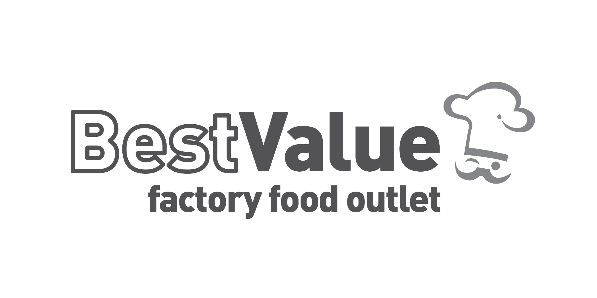 Best Value factory food outlet gray logo